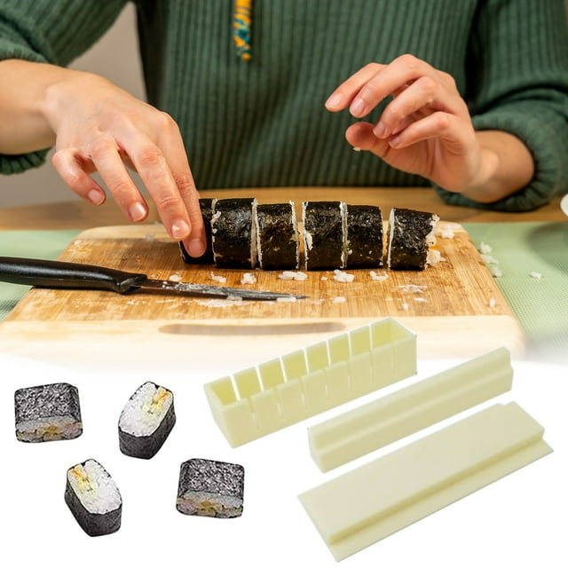 Ustensiles de Cuisine en Solde, Kit de Fabrication de Sushi - Ensemble d'Outils de Fabrication de Sushi en Plastique avec Plusieurs Formes Différentes de Moules à Rouleaux de Riz Sushi - Outils de Sushi pour la Maison, Multicolore-Z9