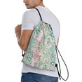 thumbnail image 3 of Drawstring Backpack - Watercolor tiger A Splash Proof Small Drawstring Gym Bag for Women Men, Cinch Sports String Bag Backpack for Travel Swimming Beach, 3 of 8
