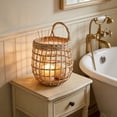 thumbnail image 4 of Woven Kitchen Storage Basket for Ginger and Garlic, Vintage Wall-Mounted & Hanging Design, Breathable Water-Resistant Material, Multi-Purpose Organizer, 4 of 5