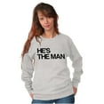thumbnail image 3 of Funny Couples Set She's the Boss Women Plus Size Crewneck Sweatshirt Brisco Brands 4X, 3 of 6