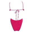 thumbnail image 5 of Womens One-Piece Swimsuits Solid Color Sexy Backless Monokini One Piece Swimsuit Women Swimwears Holiday Wear,Pink,S, 5 of 5