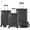 Black, variant on SANOPY 20" Hardside Luggage Sets, Expandable Suitcase Set with Duffle Bag and Toiletry Bag, Spinner Wheels and TSA Lock, Black
