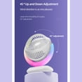 thumbnail image 2 of Adjustable 45° Desktop Fan with DC Motor, Circulating Air Outlet, Warm Light - Direct Plug-in Type, Compact Size 23.3*16*20cm, 1-Speed Wind Control, All-in-One Fan Lamp Design for Home Office Use, 2 of 6