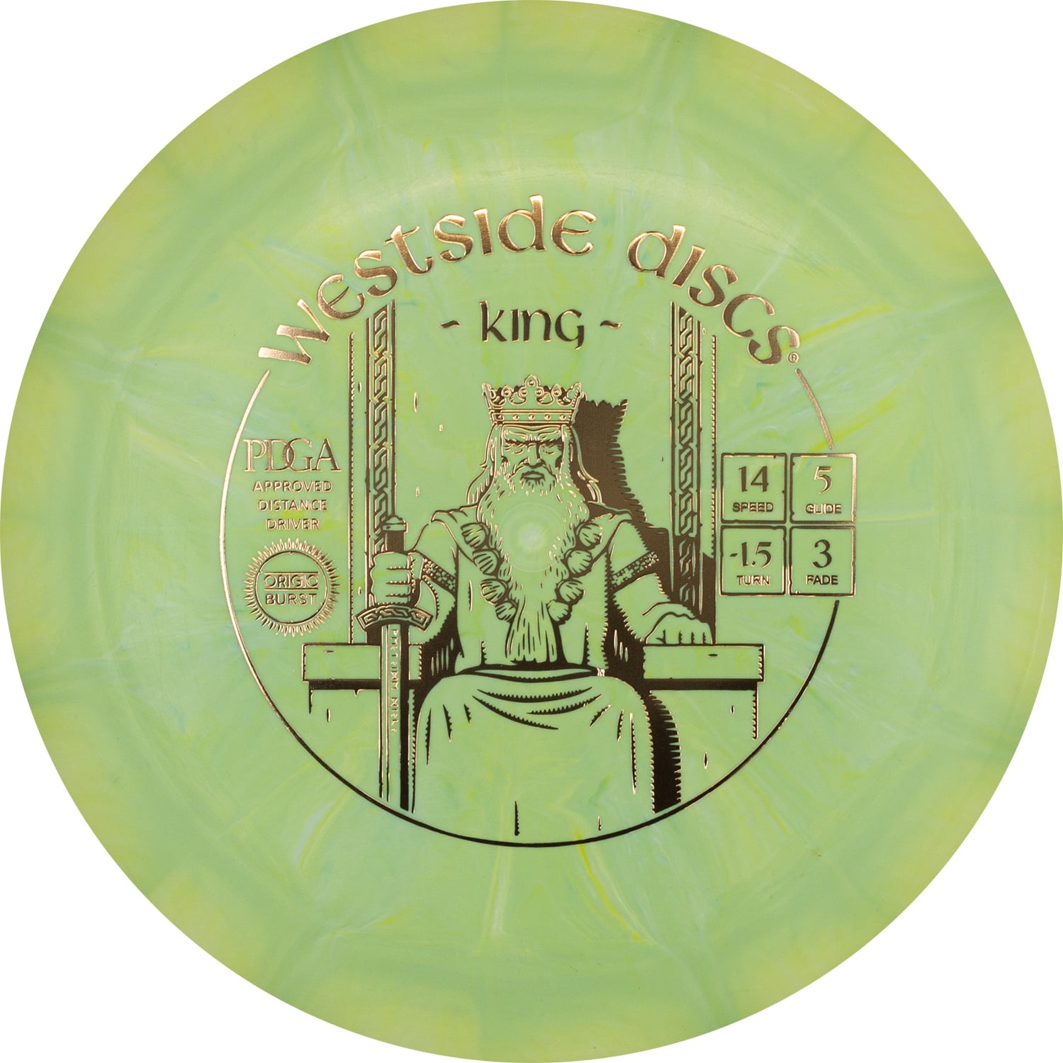 Westside Discs Origio Burst King Disc Golf Driver (Green)
