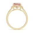 thumbnail image 2 of ANGARA Natural Split Shank Cushion 1.8 ct Morganite Solitaire Ring in 14K Yellow Gold for Women | Birthday, Anniversary, Jewelry Gift for Women | Natural Morganite Ring, 2 of 11