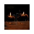 thumbnail image 4 of Dragonus Round Ball Shape Glass Bauble Tea Light Candles Holder Clear Crystal Transparent, 4 of 5