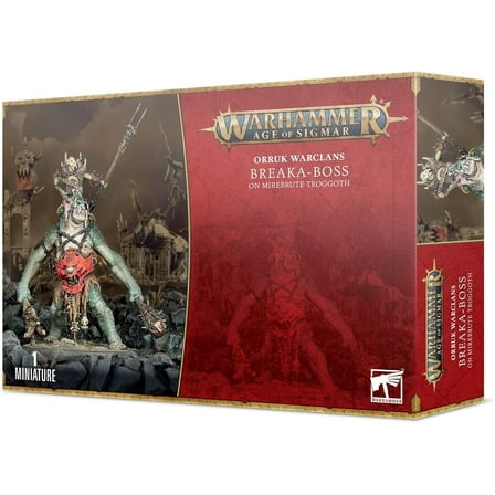 Warhammer Orruk Warclans Breaka-Boss on Mirebrute Troggoth Age of Sigmar