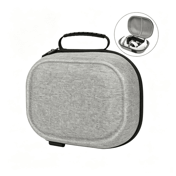For Hard EVA VR Carrying Case Compatible with Meta Oculus Quest 2, Shockproof Waterproof Travel Storage Bag, Stores Headset, Touch Controllers, Head Strap and Full VR Accessories