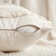 thumbnail image 3 of REGALWOVEN 2 Pcs Decorative Boho Throw Pillow Cover, Modern Textured Tufted Pillow Cover Striped for Couch Bed Sofa White 12" x 20", 3 of 6