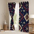 thumbnail image 3 of Castle Fairy Female Men Women Tribal Aztec Blackout Curtains Set of 2 (52x84 Each),Abstract Geometric Window Curtains,Bohemian Stars Print Curtains and Drapes,Super Cozy Room Decor, 3 of 6