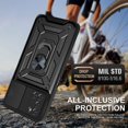 thumbnail image 2 of Magnetic Phone case compatible Oppo A52 /A72 /A92, Slide Camera Lens Protection and Built in 360 Rotatable Ring Holder Cheap and fine, 2 of 5