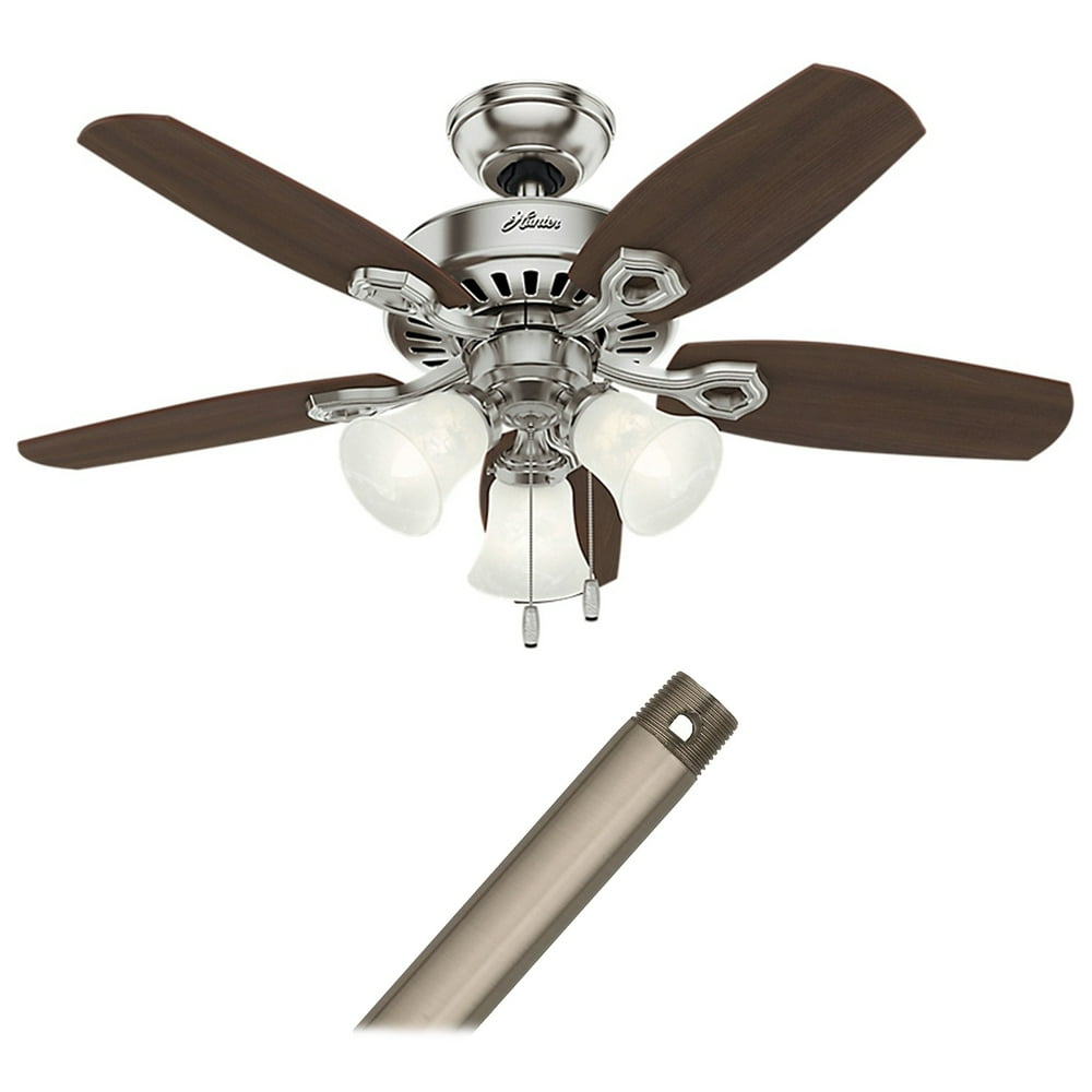 Hunter 52106 Builder 42-Inch Ceiling Fan with Lights for Small Rooms