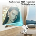 thumbnail image 5 of JGJJUGN Portable Mini Projector 4K Resolution Bluetooth Built-In Speaker Telescopic Stand 5G Connectivity for Home Theater Entertainment, 5 of 7