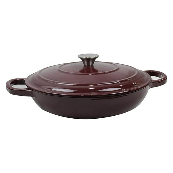Cast Iron Enameled 3.5 Qt. Braiser, Merlot