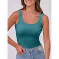thumbnail image 3 of ANRABESS Womens Sleeveless Scoop Neck Tank Top Ribbed Fitted Summer Basic Slim Cute Tops 2026 Teal Medium, 3 of 8