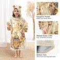 thumbnail image 4 of Wearable Blanket with Sleeves and Pocket Oversized Hooded Sweatshirt 3-14 YR Bears Are Eating Honey S, 4 of 7