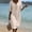 Beige, variant on Sentmoon Women Dress Lounge Dress Summer 2026 Short Sleeve V Neck Button Down Ruffle Loose Fit Long Dress with Pockets for Beach Vacation S-XXL