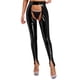 thumbnail image 3 of Pantalones de látex sexys para mujer para bailar en discoteca, pantalones de charol con efecto mojado y recortes, disfraz erótico de pole dance, leggings, lencería, 3 of 5