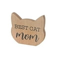 thumbnail image 1 of Wooden Cat Head Sign Best Cat Mom, 1 of 3