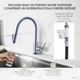 thumbnail image 6 of Stylish Modena Ht 14 ⅛" Brushed Stainless Steel Single Handle Pull Down Kitchen Faucet with Dual Funtion K-131SR, 6 of 14
