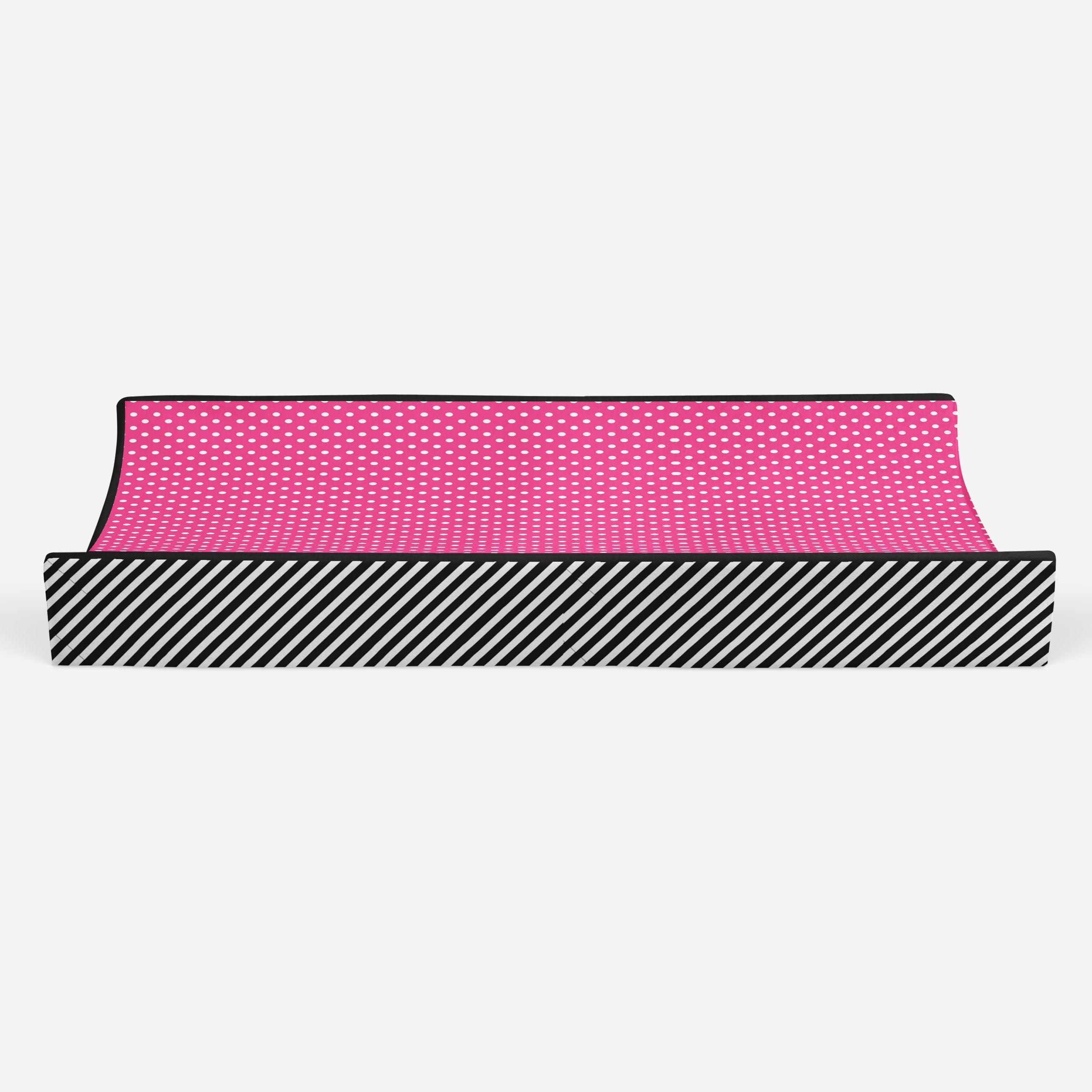 Bacati - Love Aztec Black/Fuchsia Girls Quilted Changing Pad Cover