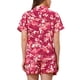 thumbnail image 3 of Conjuntos de Mujeres de Hawái de 2 Piezas, Camisa Floral de Botones y Pantalones Cortos, Ropa Casual de Vacaciones Tropicales en la Playa 2026 L Rosa Fucsia, 3 of 5