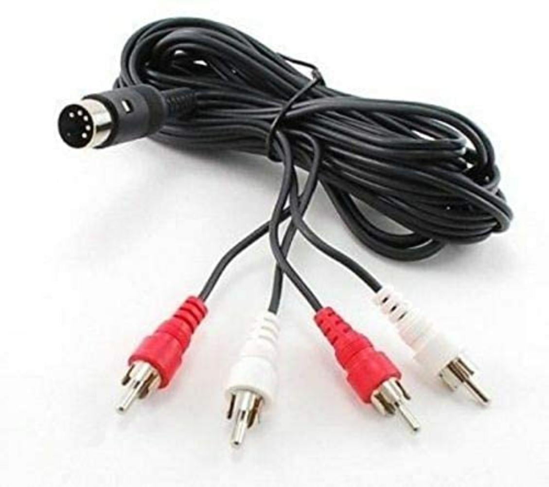 CablesOnline 25ft 7-Pin Din Plug to 2RCA Plug BO Quad Audio Cable Naim 