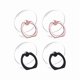 thumbnail image 1 of wonima44 Cell Phone Ring Holder Stand Transparent Finger Grip Loop 360 Degree Rotation Finger Ring Stand (2 Rose Gold 2 Black (Round)), 1 of 1