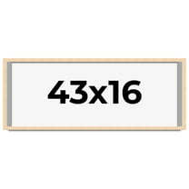 43x16 Frame Beige Real Wood Picture Frame Width 0.75 inches | Interior Frame Depth 0.5 inches |