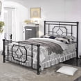 thumbnail image 6 of Open Frame Metal Tubular Queen Bed Black - Saltoro Sherpi, 6 of 6