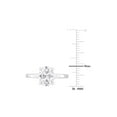 thumbnail image 3 of 2.00 Carat (Ctw) Lab-Created Oval Solitaire Moissanite Engagement Ring in Sterling Silver for Women, 3 of 6