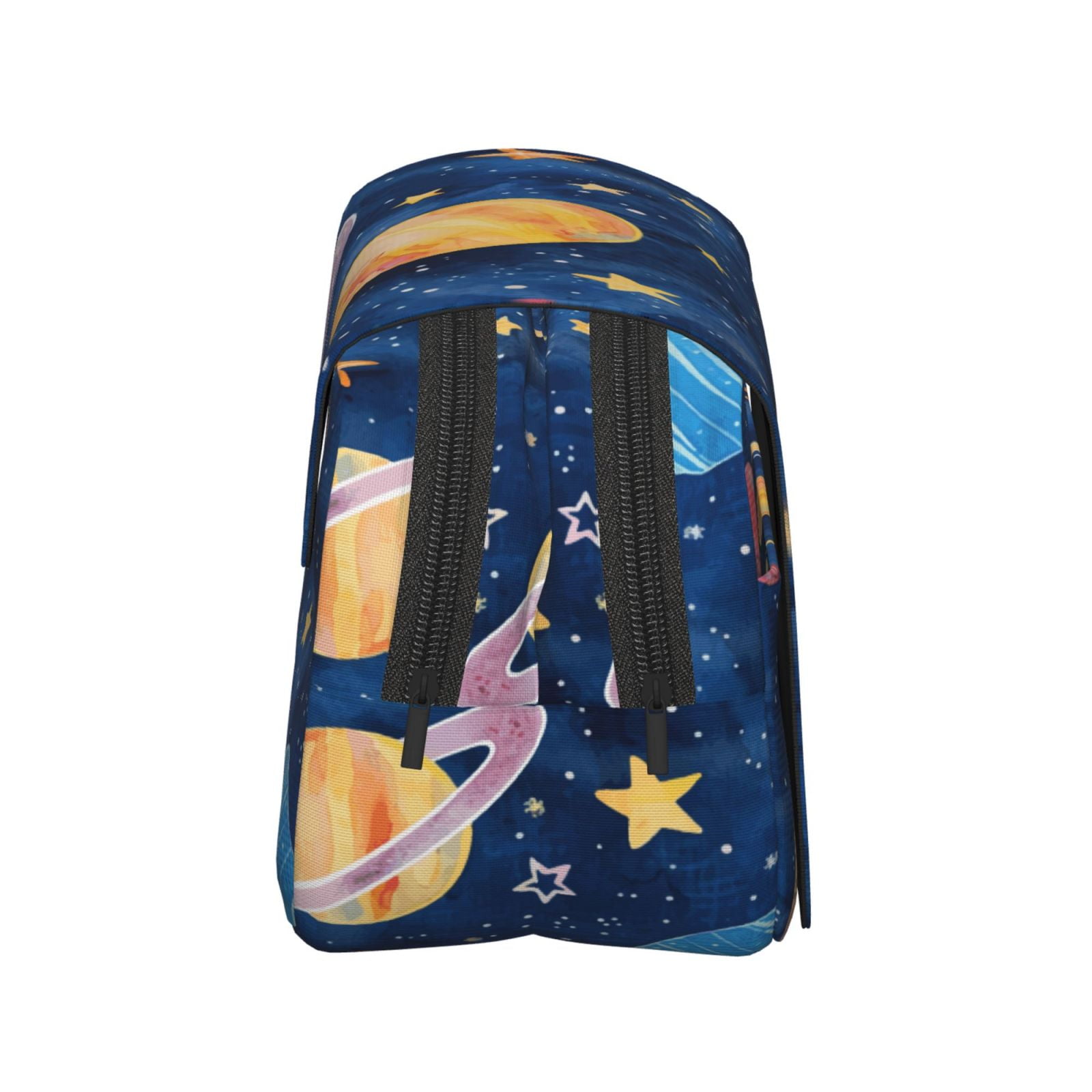 Rateoe Planets And Stars1 Pattern Double Clamshell Pen Case, Storage Organizer with Two Zipper Compartments– Holds Up to 50 Pencils & Pens