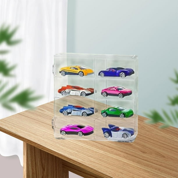 Estuche de exposición transparente, caja de almacenamiento de exhibición, modelo de estuche de exposición, organizador de almacenamiento para figuras L