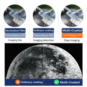 DKTIOP 70mm Aperture Portable Refractor Telescope with Tripod for Kids & Adults - 22.5X-150X Magnification