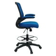 thumbnail image 3 of Modway Veer Modern Mesh Fabric & Metal Drafting Chair in Blue, 3 of 11