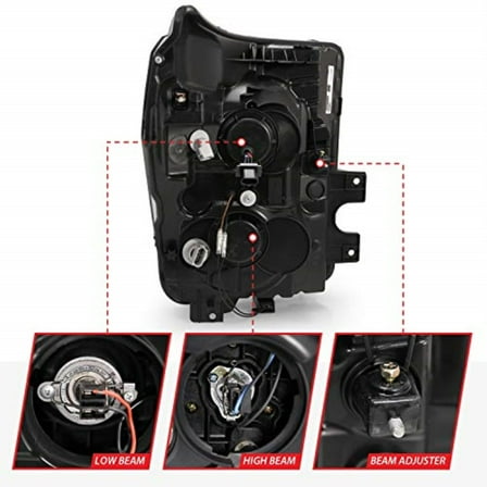 ANZO USA 111406 ANZO USA Projector Headlights Fits select: 2011-2016 FORD F250, 2011-2016 FORD F350