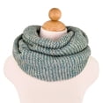 thumbnail image 3 of Two-Tone Winter Knit Warm Infinity Circle Scarf, 3 of 4