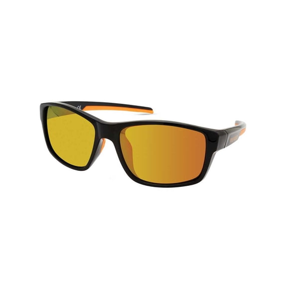 Harley-Davidson Mens Rectangle Shape Sunglasses, Black Frame/Smoke Mirror Lenses, Harley Davidson