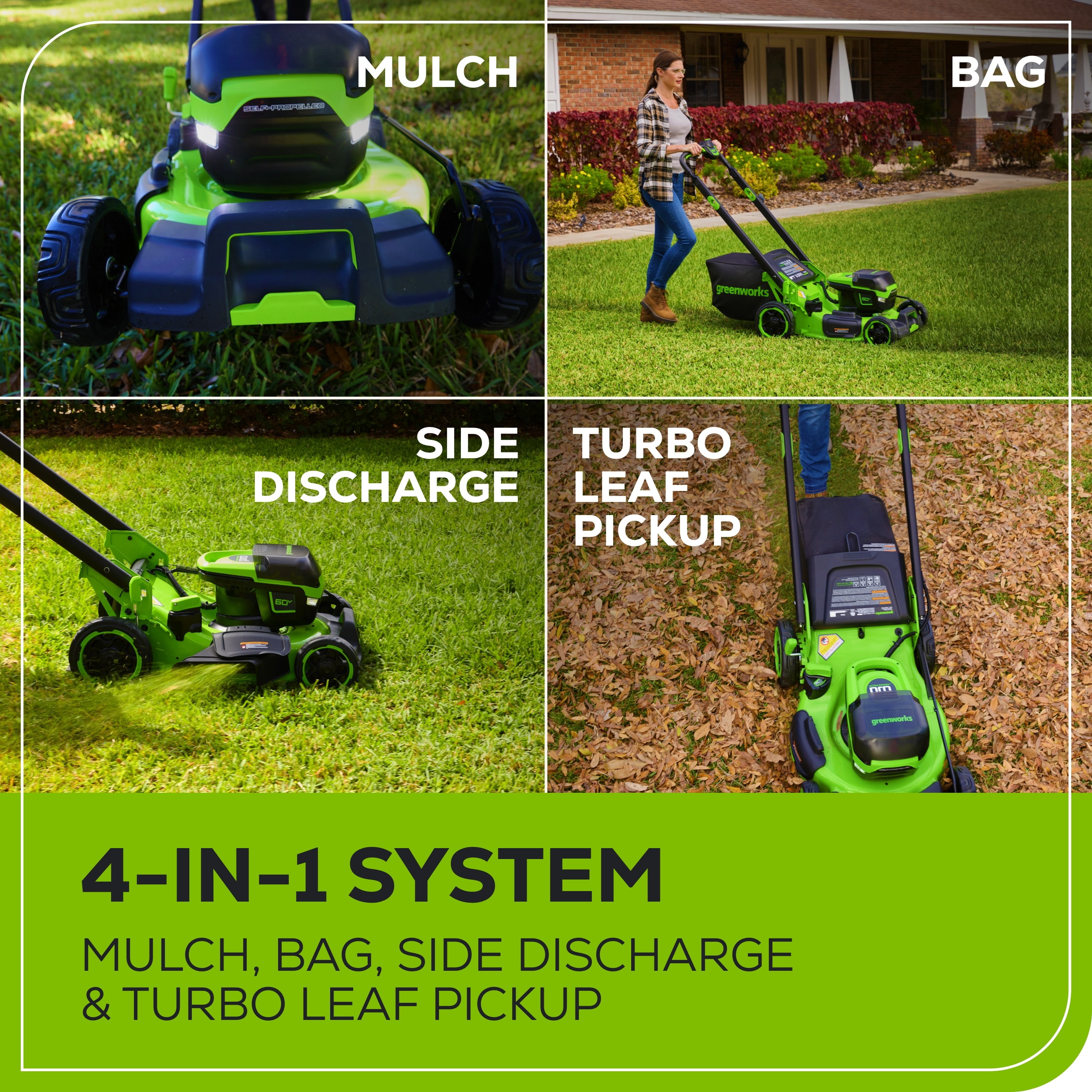 Greenworks, Walk-Behind Mower, 811-00, 60V 22 inch Brushless Battery Self-Propelled