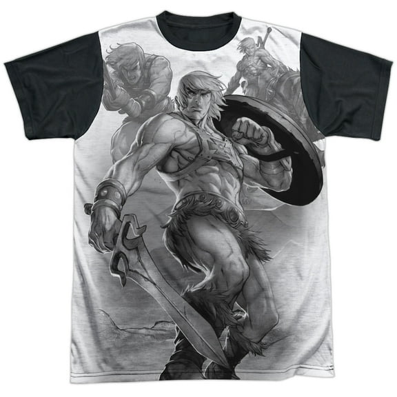 Masters of The Universe B&W Unisex Adult Halloween Costume Sublimated T Shirt