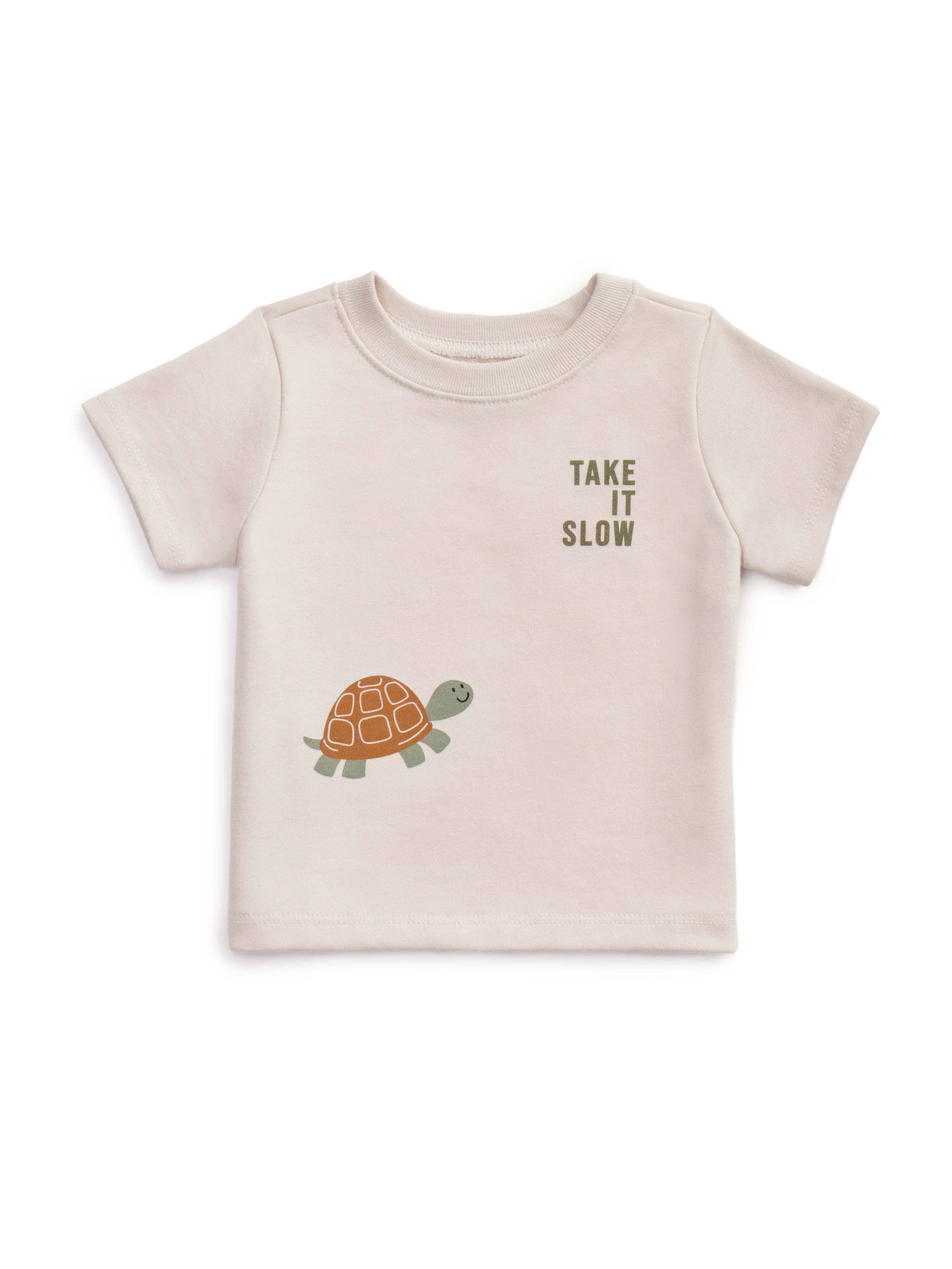 Garanimals Baby Short Sleeve French Terry T-Shirt & Shorts Outfit Set, Sizes 0-24 Months