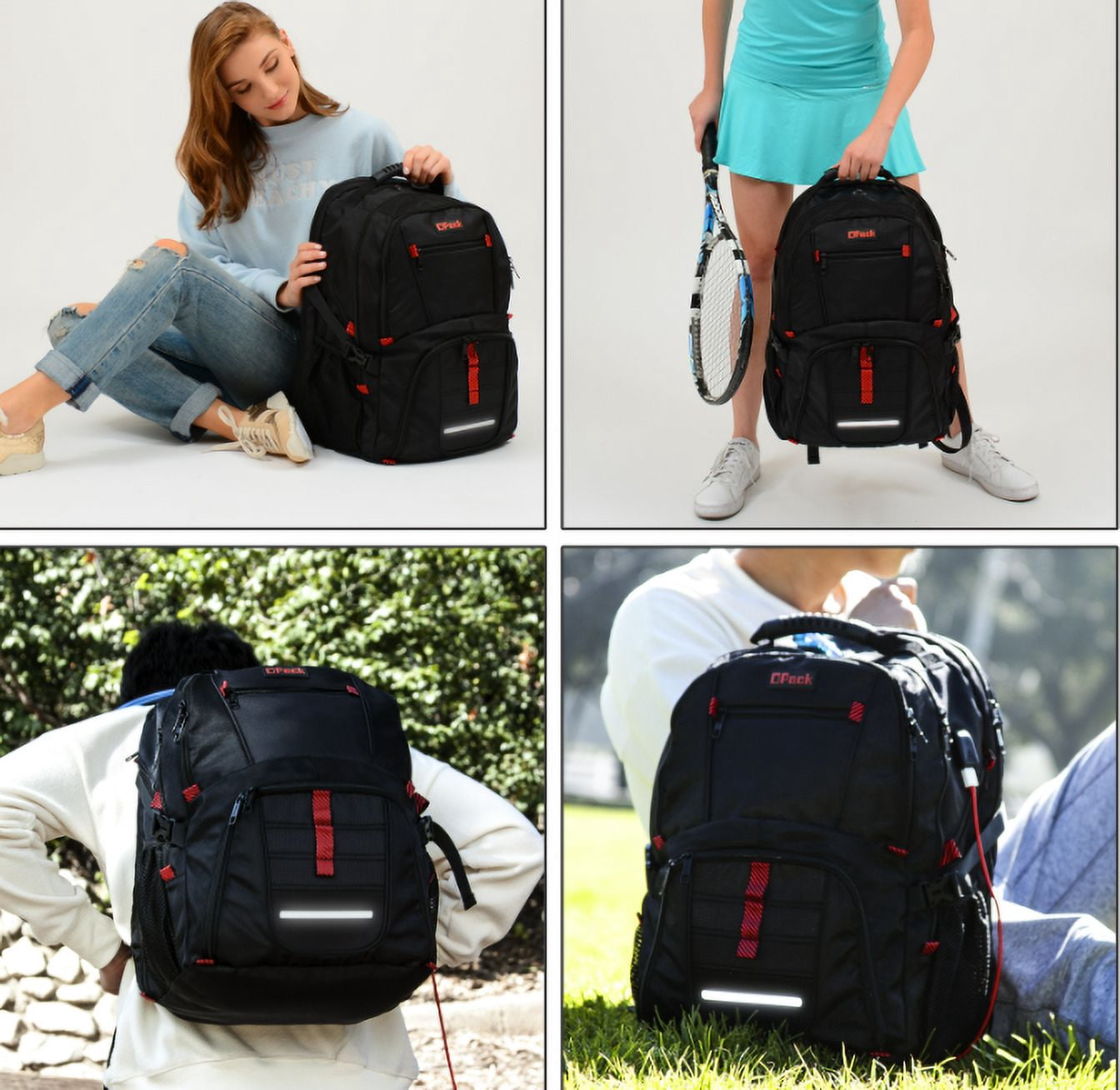 OPACK OP8017 Extra Large Backpack,TSA Friendly Durable Travel Backpack