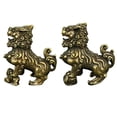 thumbnail image 3 of Qumonin Pair of Wealth Prosperity Fu Foo Dogs Feng Shui Statues, 3 of 5