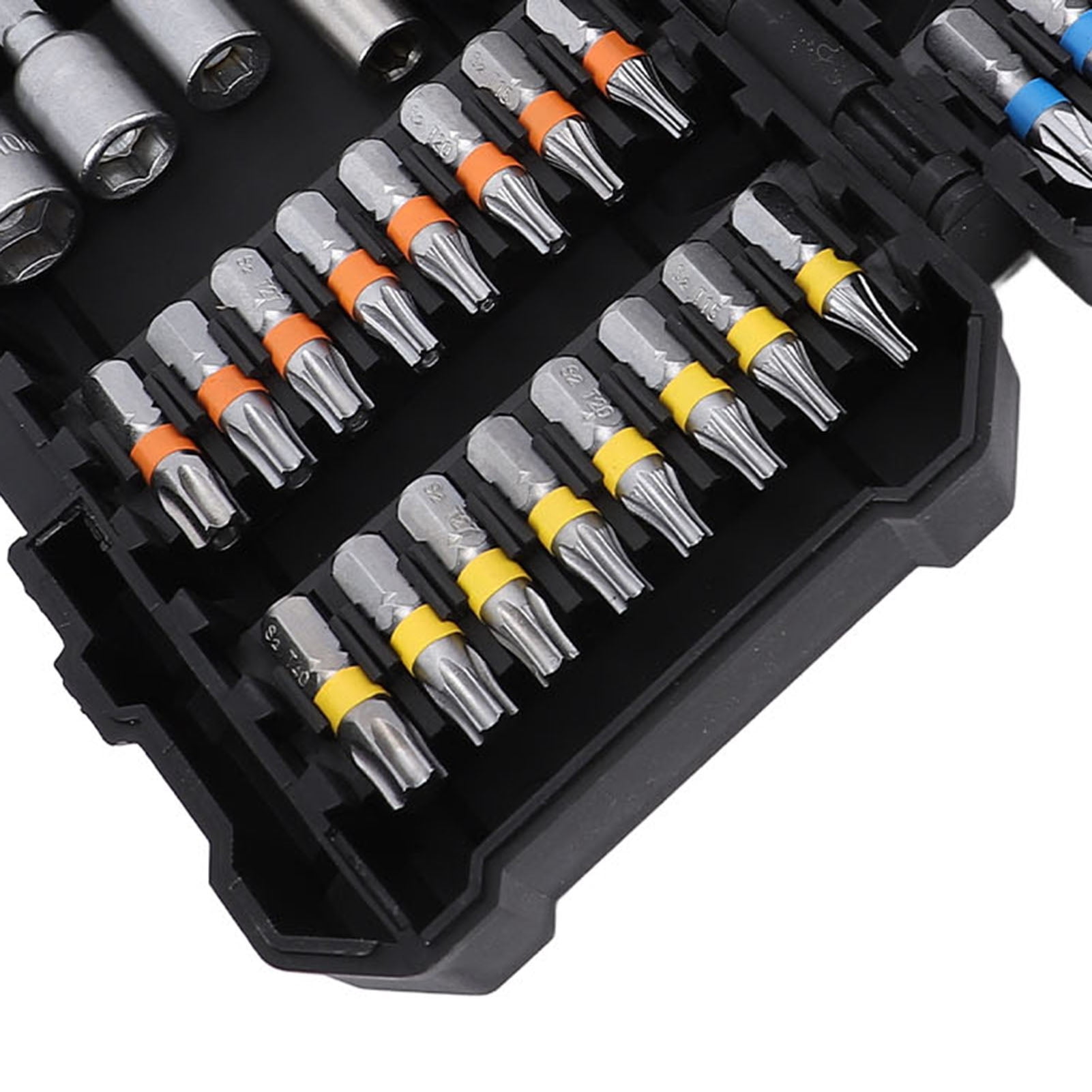 M Buder 45-Piece Impact Driver Bit Set Alloy Steel Magnetic Screwdriver Bits with Storage Box 2.36 inches / 60 mm Extension Rod For Industrial Repair