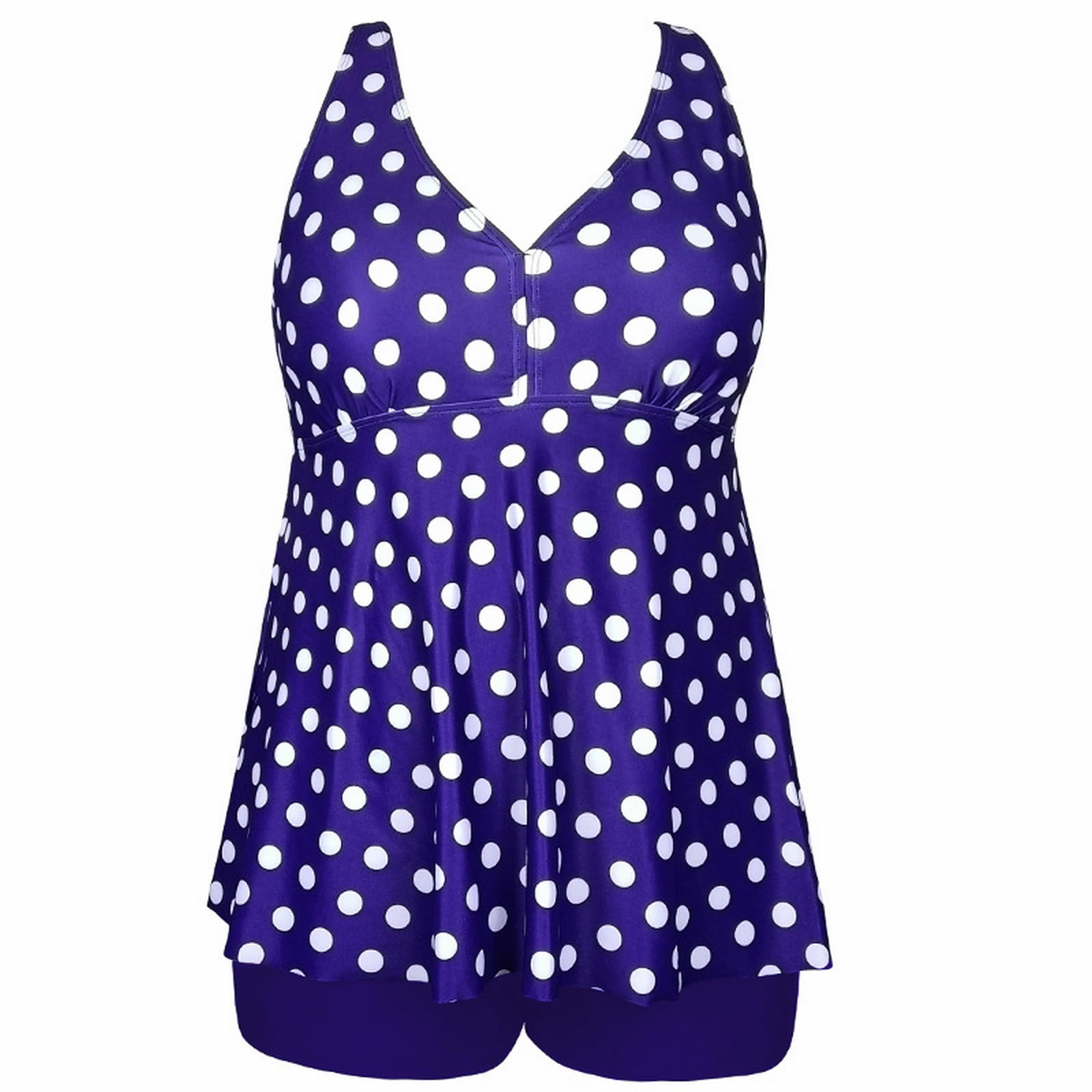 Women'S Plus Size Separate Swimsuit Printed Swimsuit Big Skirt Swimsuit