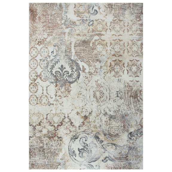 Rizzy Rugs Bristol Area Rug BRS112 Beige Faded Shaded 5' 3" x 7' 6" Rectangle