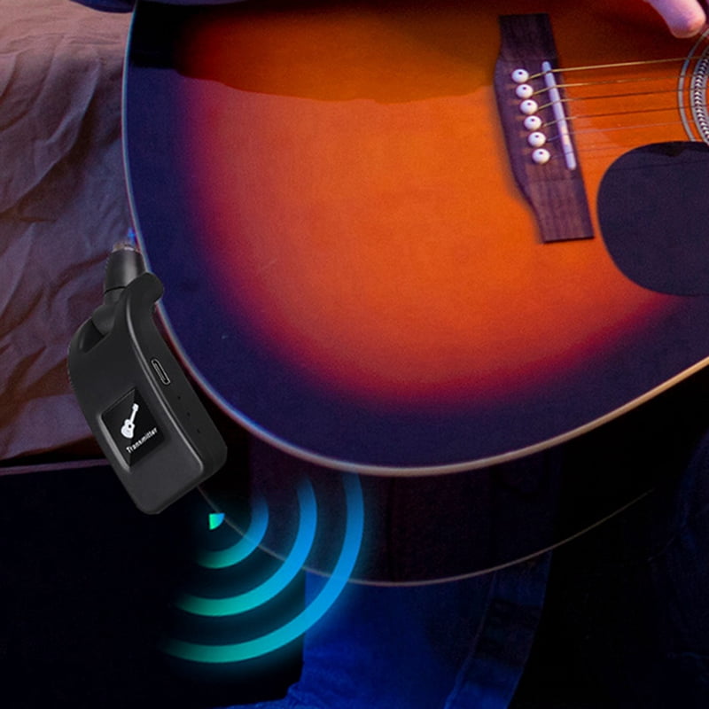 10X Guitar Wireless System Audio Transmitter Receiver USB Rechargeable Wireless System for Electric Guitar Bass