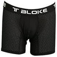 thumbnail image 2 of T Bloke Set of 2, White/Black Printed & Black Mesh Size L Men Boxer Briefs, 2 of 6