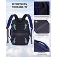 thumbnail image 3 of Carry on Backpacks 18x14x8 Travel Backpack Fit 15.6" Laptop, Flight Approved Bag with 16 Pockets, Anti-Theft Casual Daypack School College Business for Men Women 25L, Blue, 3 of 10