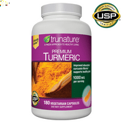 2 Packs Trunature Premium Turmeric 1,000 Mg., 180 Vegetarian Capsules Supports Healthy Joints